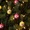 Kansas City Chiefs NFL 12 Pack Ball Ornament Set