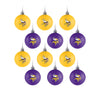 Minnesota Vikings NFL 12 Pack Ball Ornament Set