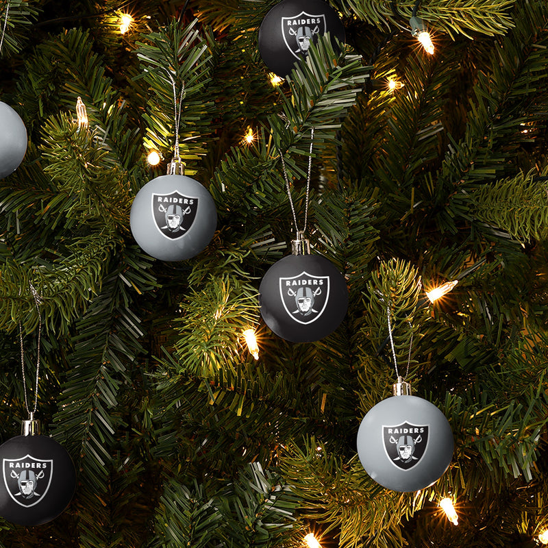 Merry Christmas Las Vegas Raiders NFL Santa And Reindeer Ornaments