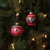 Atlanta Falcons NFL 2 Pack Glass Ball Ornament Set