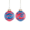 Buffalo Bills NFL 2 Pack Glass Ball Ornament Set