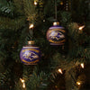 Baltimore Ravens NFL 2 Pack Glass Ball Ornament Set