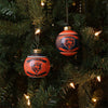 Chicago Bears NFL 2 Pack Glass Ball Ornament Set