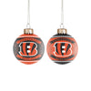 Cincinnati Bengals NFL 2 Pack Glass Ball Ornament Set