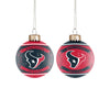 Houston Texans NFL 2 Pack Glass Ball Ornament Set
