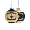 New Orleans Saints NFL 2 Pack Glass Ball Ornament Set