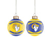 Los Angeles Rams NFL 2 Pack Glass Ball Ornament Set