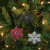 Atlanta Falcons NFL 3 Pack Metal Glitter Snowflake Ornament