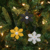 Pittsburgh Steelers NFL 3 Pack Metal Glitter Snowflake Ornament