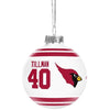 NFL Retired Player Glass Ball Ornament Arizona Cardinals P Tillman #40