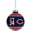 NFL Retired Player Glass Ball Ornament Chicago Bears W Payton #34