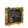 St Louis Cardinals MLB Resin Chalkboard Sign Ornament