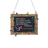Houston Texans NFL Resin Chalkboard Sign Ornament