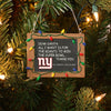New York Giants Resin Chalkboard Sign Ornament