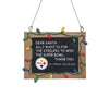 Pittsburgh Steelers NFL Resin Chalkboard Sign Ornament