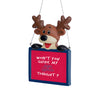 St Louis Cardinals Team Logo Reindeer With Sign Holiday Tree Ornament
