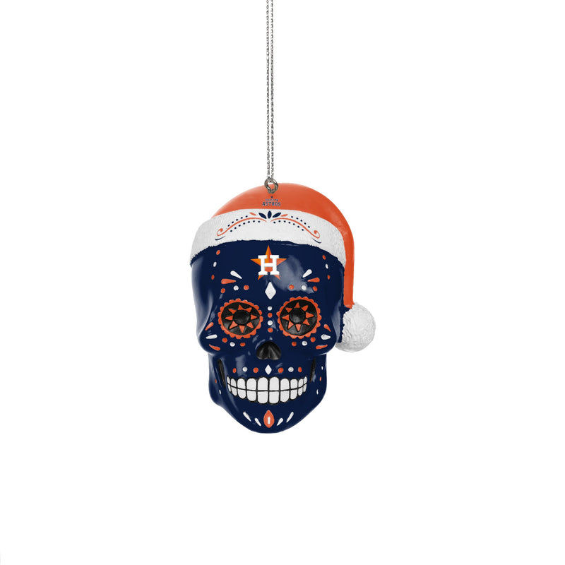 Houston Astros MLB Sugar Skull Ornament