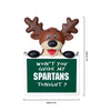 Michigan State Spartans NCAA Reindeer With Sign Ornament