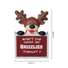 Montana Grizzlies NCAA Reindeer With Sign Ornament