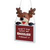 Montana Grizzlies NCAA Reindeer With Sign Ornament