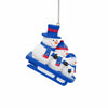 Kansas Jayhawks NCAA Sledding Snowmen Ornament