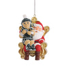 Michigan State Spartans NCAA Mascot On Santa's Lap Ornament - Sparty