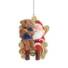 Pittsburgh Panthers NCAA Mascot On Santa's Lap Ornament - Roc