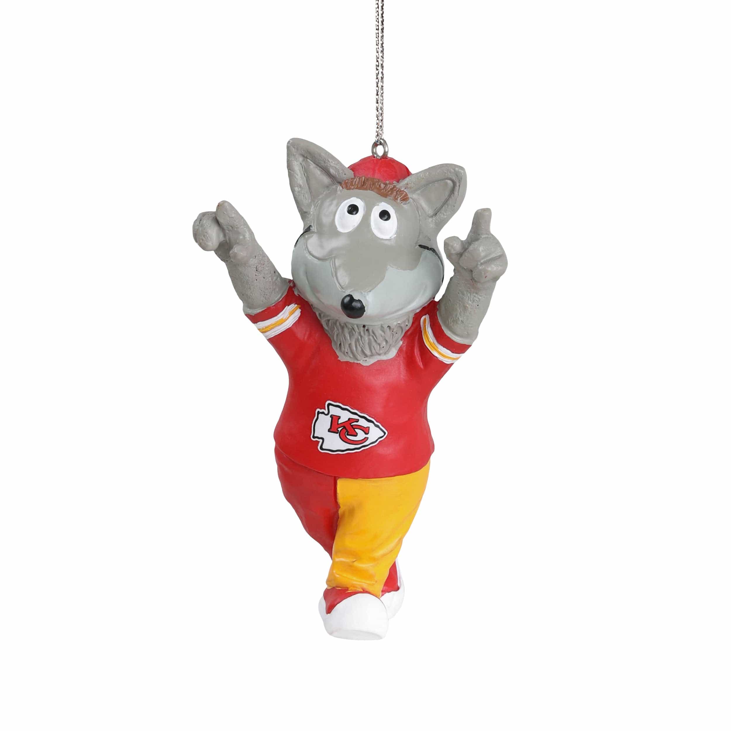 Kansas City Chiefs NFL KC Wolf Mascot Ornament
