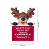 Arizona Cardinals NFL Team Logo Reindeer With Sign Holiday Tree Ornament