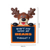 Chicago Bears NFL Team Logo Reindeer With Sign Holiday Tree Ornament