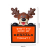 Cincinnati Bengals NFL Team Logo Reindeer With Sign Holiday Tree Ornament