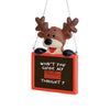 Cleveland Browns NFL Team Logo Reindeer With Sign Holiday Tree Ornament