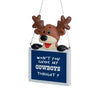 Dallas Cowboys NFL Team Logo Reindeer With Sign Holiday Tree Ornament