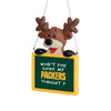 Green Bay Packers NFL Team Logo Reindeer With Sign Holiday Tree Ornament