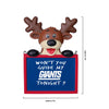 New York Giants NFL Team Logo Reindeer With Sign Holiday Tree Ornament