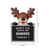 Las Vegas Raiders NFL Team Logo Reindeer With Sign Holiday Tree Ornament