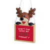 San Francisco 49ers NFL Team Logo Reindeer With Sign Holiday Tree Ornament