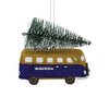 Baltimore Ravens Retro Bus With Tree Ornament