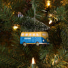 Los Angeles Chargers NFL Retro Bus With Tree Ornament