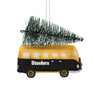 Pittsburgh Steelers Retro Bus With Tree Ornament