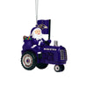 Baltimore Ravens NFL Santa Riding Tractor Ornament