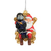Baltimore Ravens NFL Mascot On Santa's Lap Ornament - Poe