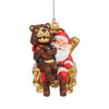 Chicago Bears NFL Mascot On Santa's Lap Ornament - Staley Da Bear