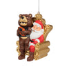 Chicago Bears NFL Mascot On Santa's Lap Ornament - Staley Da Bear