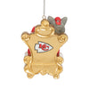 Kansas City Chiefs NFL Mascot On Santa's Lap Ornament - KC Wolf