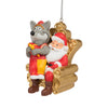 Kansas City Chiefs NFL Mascot On Santa's Lap Ornament - KC Wolf