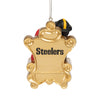 Pittsburgh Steelers NFL Mascot On Santa's Lap Ornament - Steely McBeam