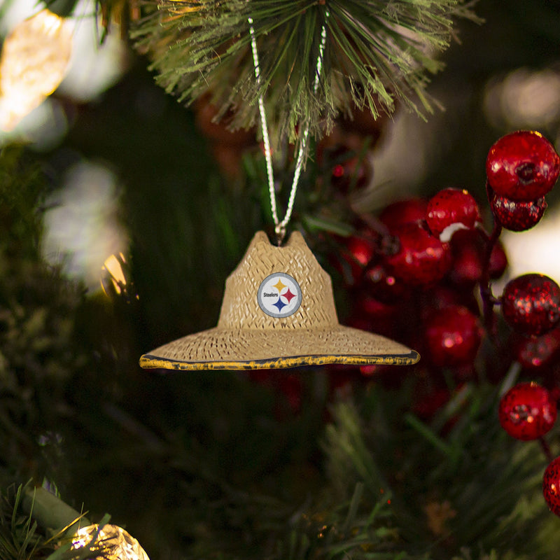 Pittsburgh Steelers NFL Straw Hat Ornament
