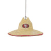 San Francisco 49ers NFL Straw Hat Ornament