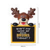 Boston Bruins Team Logo Reindeer With Sign Holiday Tree Ornament